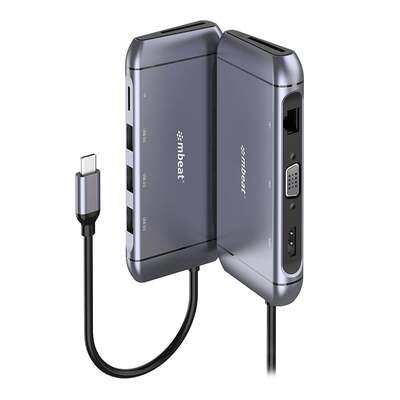 Mbeat Elite X9 9-in-1 Multifunction USB-C Docking Station - MB-UCD-X9