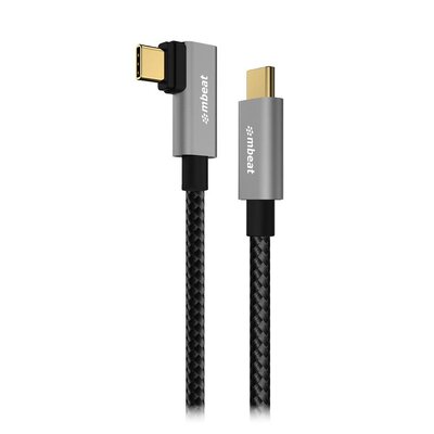 mbeat ToughLink L-shape USB 3.2 Gen2 USB-C Cable - 4K Video, 100W PD - MB-XCB-LSC2C180