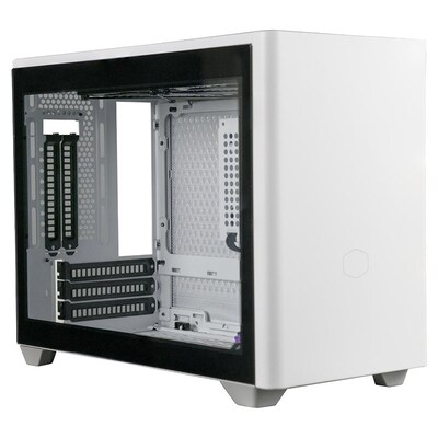 Cooler Master MasterBox NR200P Tempered Glass Mini-ITX Case - White-MCB-NR200P-WGNN-S00