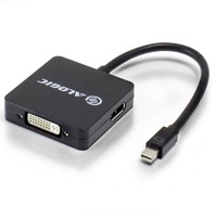 Alogic 3 in 1 Mini DisplayPort to DisplayPort HDMI DVI Adapter Male to 3-Female