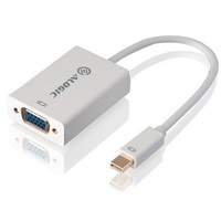 ALOGIC Premium 15cm Mini DisplayPort to VGA Adapter Male to Female WHITE MDP-VGA-AIC