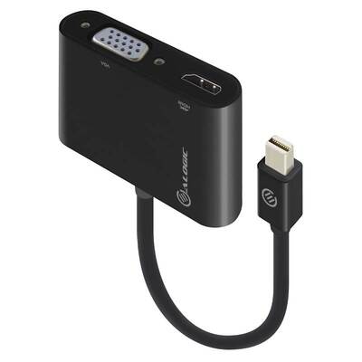 Alogic Premium Series 2-in-1 Mini DisplayPort to HDMI+VGA Adapter - (M/FF)