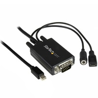 StarTech Connect the audio and video from your Mini DisplayPort Mac or PC directly to a monitor MDP2VGAAMM2M