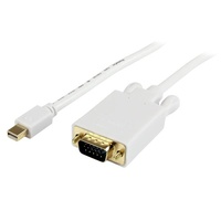 StarTech Connect a Mini DisplayPort-equipped PC or Mac¨ to a VGA monitor/projector, with a 10ft long white cable MDP2VGAMM10W