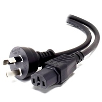 Alogic 1m Aus 3 Pin Mains Plug to IEC C15 High Temperature (M/F)