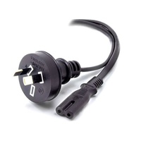 ALOGIC 2m Aus 2 Pin Mains Plug to IEC C7 Male to Female MF-AUS2PC7-02