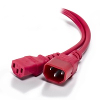 Alogic 2m IEC C13 to IEC C14 Computer Power Extension Cord (M/F)RED