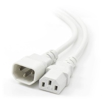 Alogic 2m IEC C13 to IEC C14 Computer Power Extension Cord (M/F)White