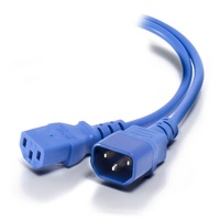 Alogic 1.5m IEC C13 to IEC C14 Computer Power Extension Cord (M/F) BLUE