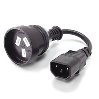 Alogic 0.15m IEC C14 to Aus 3 Pin Mains Plug (M/F)