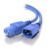 Alogic 2m IEC C14 to IEC C15 High Temperature (M/F) BLUE