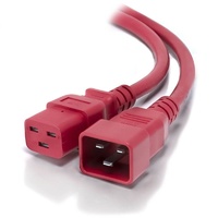 Alogic 1.5m IEC C19 to IEC C20 Power Extension (M/F) Cable Red
