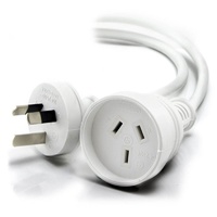 Alogic 10m Aus 3 Pin Mains Power Extension Cable White (M/F)