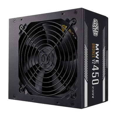 Cooler Master MWE V2 450W 80 Plus Bronze Non-Modular Power Supply-MPE-4501-ACABW-BAU