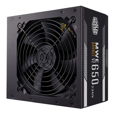 Cooler Master MWE V2 650W 80 Plus Bronze Non-Modular Power Supply-MPE-6501-ACABW-BAU