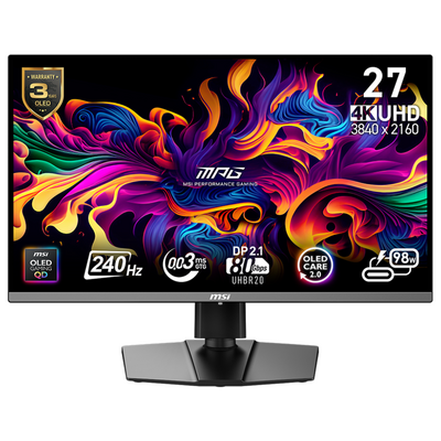 MSI MPG 272URX 26.5" 240Hz 4K UHD 0.03ms Adaptive Sync QD-OLED Gaming Monitor - G-SYNC Compatible