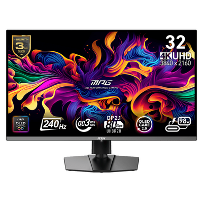 MSI MPG 322URX 31.5" 240Hz 4K UHD 0.03ms 98W USB-C QD-OLED Gaming Monitor