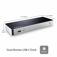 StarTech Dual Monitor USB-C Dock, Windows, 60W PD, 5x USB 3.0 - MST30C2HHPD