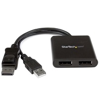 StarTech DisplayPort to 2x DisplayPort MST Hub, USB Powered - MSTDP122DP