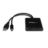 StarTech Use this adapter to connect two independent displays to a single mDP 1.2 port MSTMDP122DP