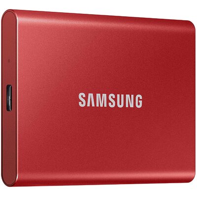 Samsung T7 Portable SSD 1TB - Up to 1050MB/s - USB 3.2 External Solid State Drive, Red (MU-PC1T0R/AM)