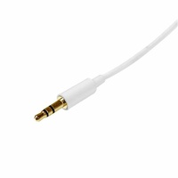 StarTech 2m White Slim 3.5mm Stereo Audio Cable - MU2MMMSWH