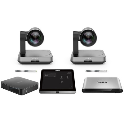 Yealink MVC940-C3-002 MS Teams Rooms System with MCore Pro, UVC90 Camera Hub, 8'' Touch Screen, 2x UVC84 12x Optical Zoom Camera, 2x WPP20