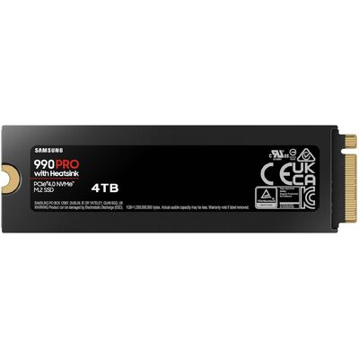 Samsung 990 PRO 4TB M.2 2280 NVMe PCIe 4.0 SSD with Heatsink - MZ-V9P4T0CW