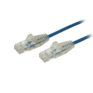 StarTech 2.5m CAT6 Cable, Blue Slim CAT6 Patch Cord, Snagless, LSZH - N6PAT250CMBLS