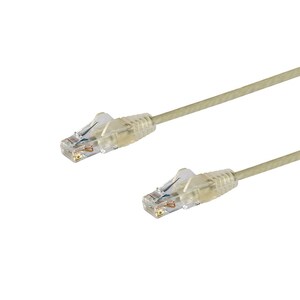 StarTech 2.5m CAT6 Cable, Grey Slim CAT6 Patch Cord, Snagless, LSZH - N6PAT250CMGRS