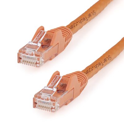 Startech N6PATC15MOR 15m Orange Snagless Cat6 UTP Patch Cable