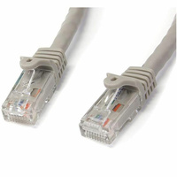 StarTech 1m Cat6 Gigabit Snagless RJ45 UTP Patch Cable (M/M), Grey - N6PATC1MGR