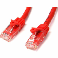 StarTech 1m Cat6 Gigabit Snagless RJ45 UTP Patch Cable (M/M), Red - N6PATC1MRD