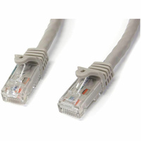 StarTech 0.5m Cat6 Gigabit Snagless RJ45 UTP Patch Cable (M/M), Grey - N6PATC50CMGR
