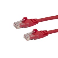 StarTech 0.5m Red Cat6 Ethernet Patch Cable, Snagless - N6PATC50CMRD