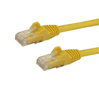 StarTech 0.5m Yellow Cat6 Ethernet Patch Cable, Snagless - N6PATC50CMYL