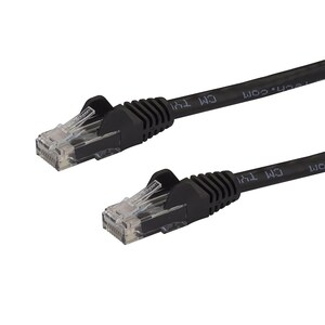 StarTech 7.5m CAT6 Ethernet Cable, Black Snagless Gigabit CAT 6 Wire - N6PATC750CMBK