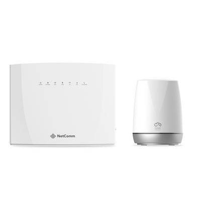 Netcomm NL20MESH Wi-Fi 6 LTE Hybrid CloudMesh Gateway Bundle with NS-02