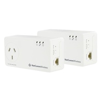 Netcomm NP1201 1.2Gbps Powerline Twin Pack with AC Pass-through