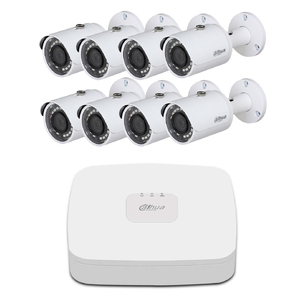 Dahua 8 Channel Smart 4PoENetwork Video Recorder With 8 Mini-Bullet Camera - Bundle Pack