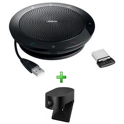 BUNDLE JABRA SPEAK 510+ UC SPEAKERPHONE 7510-409 + JABRA PANACAST 20 USB PLUG AND PLAY 4K WEB