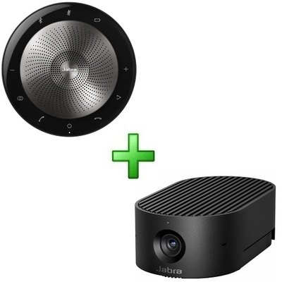 BUNDLE JABRA SPEAK 710 UC SPEAKER 7710-409 WITH JABRA PANACAST 20 USB PLUG AND PLAY 4K WEB