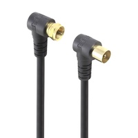 Alogic 3m Right Angle PAL To Right Angle F-Type TV Antenna Cable