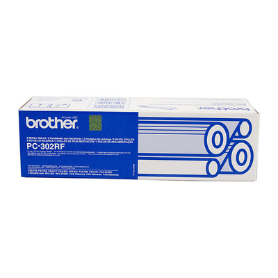 BROTHER PC-302RF, PC302RF A twin pack of thermal printing ribbons - requires PC-301 - 235 A4 pages per ribbon for Fax 920/930 (SO)