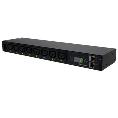 CyberPower Switched ePDU 1RU horizontal 12Amp input- (PDU15SWHVIEC8FNET)