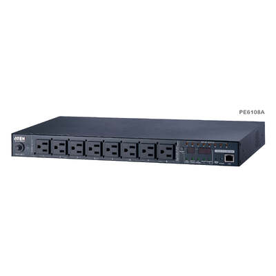 ATEN PE6108G-ATA-G 15A/10A 8-Outlet 1U Metered & Switched eco PDU