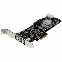 StarTech 4 Port PCIe USB 3.0 Card w/ 2 Channels - PEXUSB3S42V