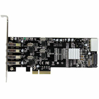 StarTech 4 Port PCIe USB 3.0 Card w/ 4 Channels - PEXUSB3S44V