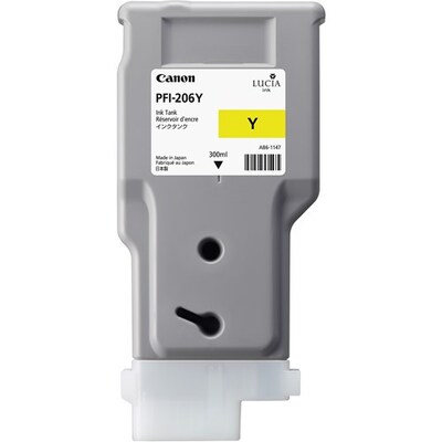 Canon PFI-206Y LUCIA EX YELLOW INK F OR IPF6400 6450 - 300ML
