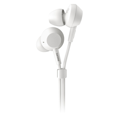 Philips TAE4105WT/00 Wired In-Ear Headphones with Microphone, White